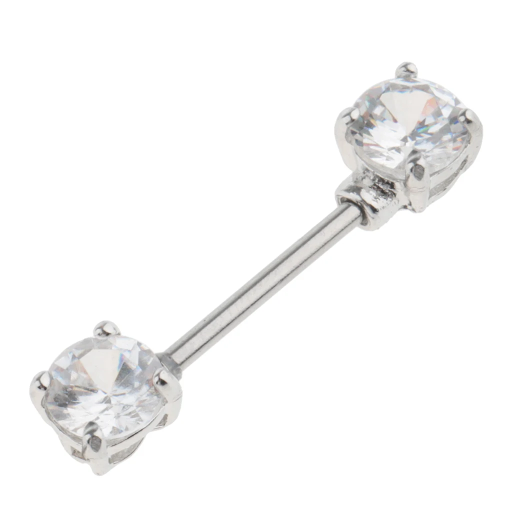 3 Pairs Luxury Shield Bar Barbell Nipple Ring Silver Color 316L Stainless Steel Earring Studs Lady Fashion Piercing | Украшения и