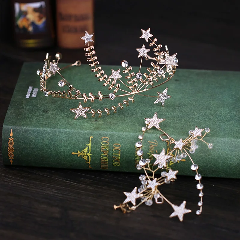 

New 2018 Handmade Crystal Star Hair Accessories