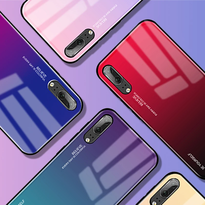 Для huawei mate 20 Lite P20 Pro 10 Nova 3i 2i 3E P Smart Plus Защитная крышка градиентное закаленное