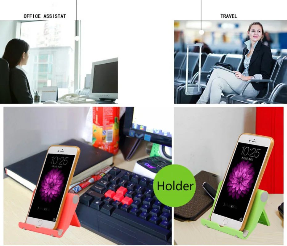 1 предмет Новинка Универсальная белая мобильный телефон стенд регулируемая