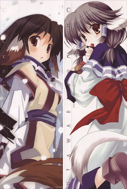 Наволочка для подушки с надписью rurutie Utawarerumono Itsuwari no Kamen kuon &amp sarana | Дом и сад