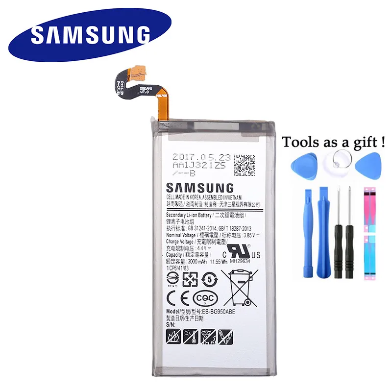 Оригинальный EB BG950ABE батареи для Samsung Galaxy S8 SM G9508 G9500 G950U G950F 3000mAh Akku +
