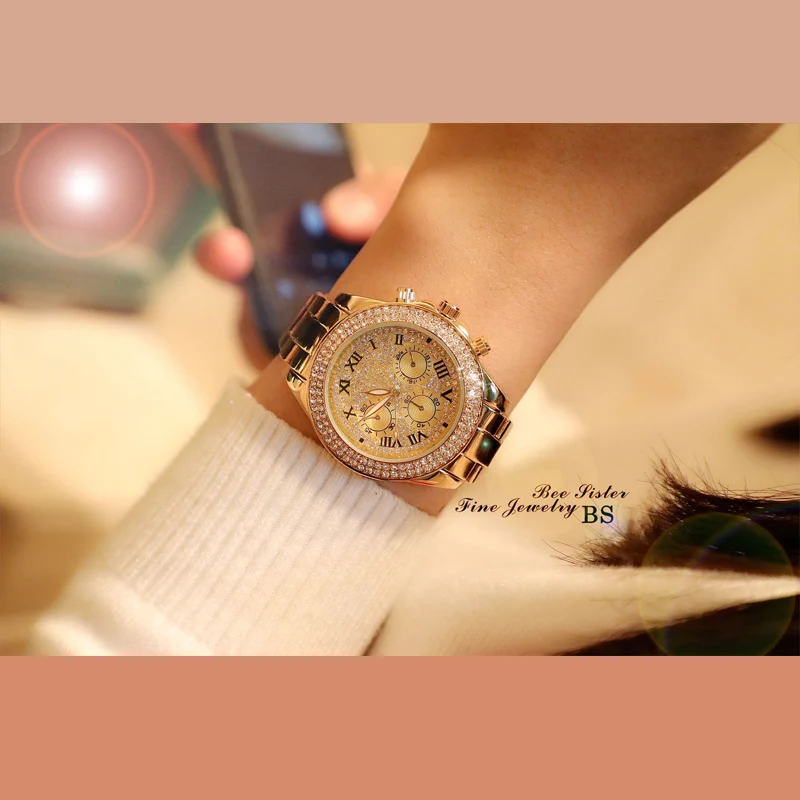 Luxury Classic Dress Women Watches Fashion Casual Watch Crystal Rhinestones Quartz Wristwatch Lady Party Bracelet Bangle Relogio | Наручные