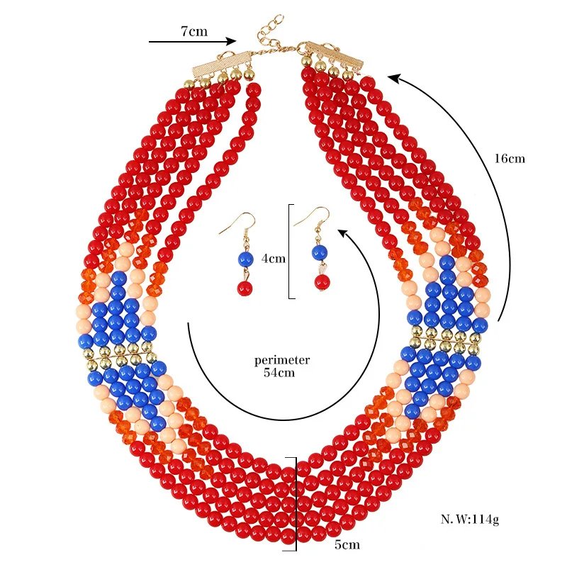 Новое поступление 2017 комплект ювелирных изделий из африканских бусин модное