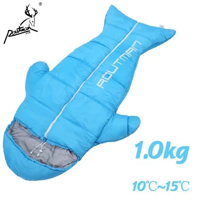 1000g sky blue Сверхлегкий спальный мешок, зимний спальный мешок для кемпинга, Вакуумная кровать для взрослых, спальная кровать, аксессуары для кемпинга, тянущаяся ручная - Цвет: 1000g sky blue