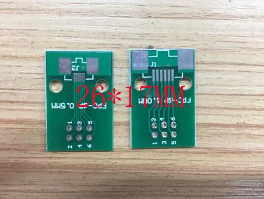 Бесплатная доставка 100 шт FPC 6PIN доска адаптера FFC до 2 54 dip TFT LCD панель 1 мм 0 5 Шаг