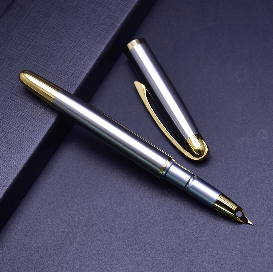 CCCAGYA D040 чернильная ручка из нержавеющей стали 0,5 мм nib Learn офисный школьный канцелярский подарок роскошная ручка гостиничные бизнес пищущая перьевая ручка