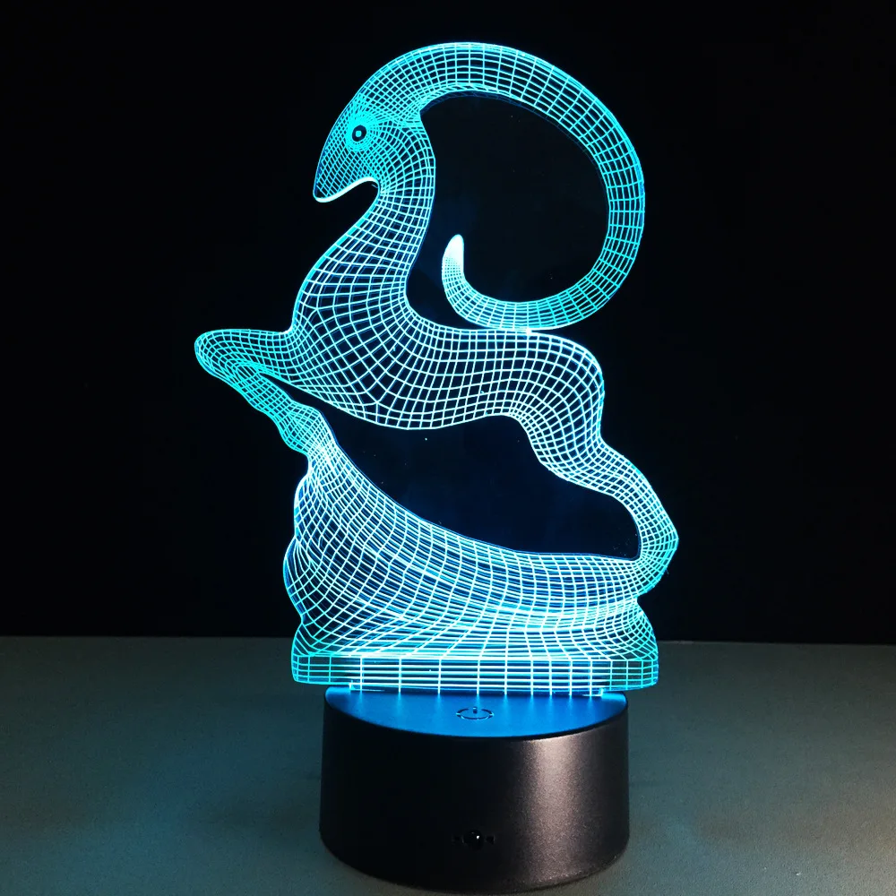 Животных Антилопа козы 3D светодиодный светильник USB настроение градиент 7 цветов