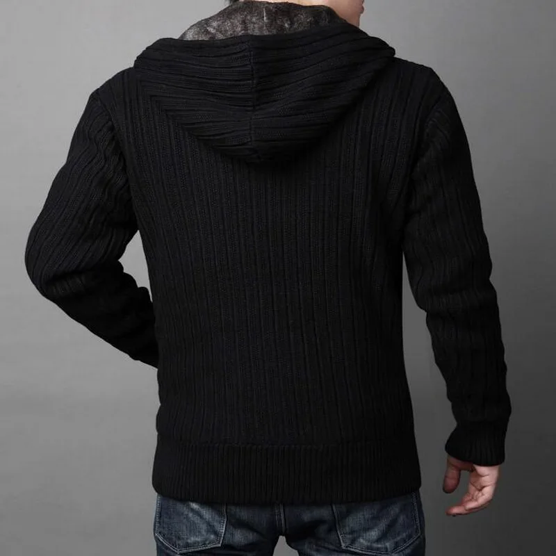 Зимний свитер пальто мужские шерстяные кардиганы бархатный жилет с длинным