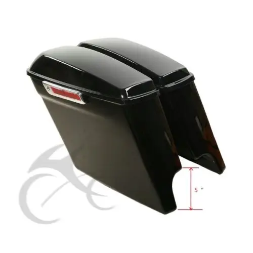 Vivid Black 5 &quotрасширенные натянутые седельные сумки с ключами для Harley Touring FLHTCU FLT FLHT