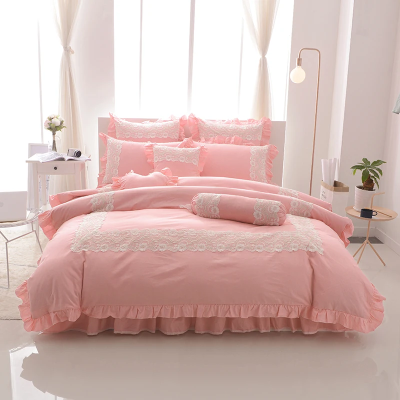 4/6/8 шт. Комплект постельного белья из натурального хлопка|bed linen set|bedding setlace bedding sets