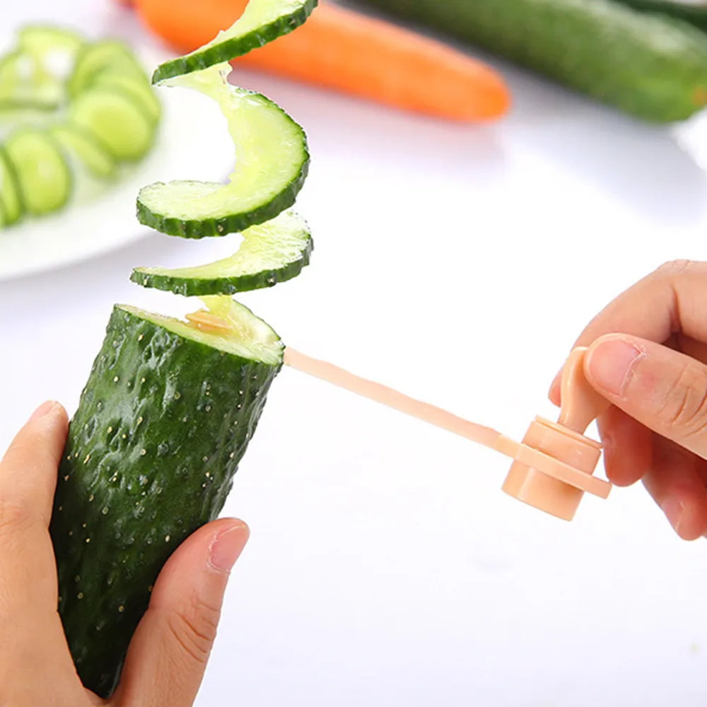 2 шт нож для спиральной нарезки картофеля огурец кухонный инвентарь для тонкой нарезки Терка-шинковка для овощей машинка для спиральной нарезки картофеля кухонные принадлежности для резки инструменты
