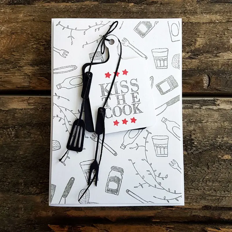 Вилка Лопата металлические штампы трафарет резак для DIY Скрапбукинг искусственная бумажная карта тиснение