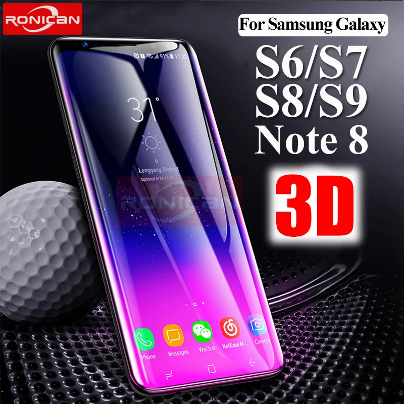 3D Защитное стекло для samsung S8 S9 S6 S7 Edge Plus S8plus S9plus S 6 7 8 9 Note Galaxy закаленное защитное стекло для экрана