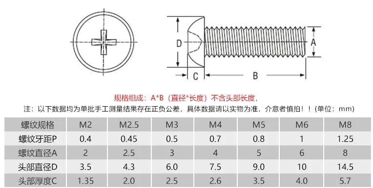 1000 шт.; ; детское нижнее белье M3* 10 M3x10 черный нейлоновыми пластиковыми саморез с полукруглой головкой винт