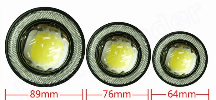 for all cars 2 pieces Car led Fog light Spot Light Lamp Angle Eyes 12V 3inch best price sale | Headlight Bulbs(LED)