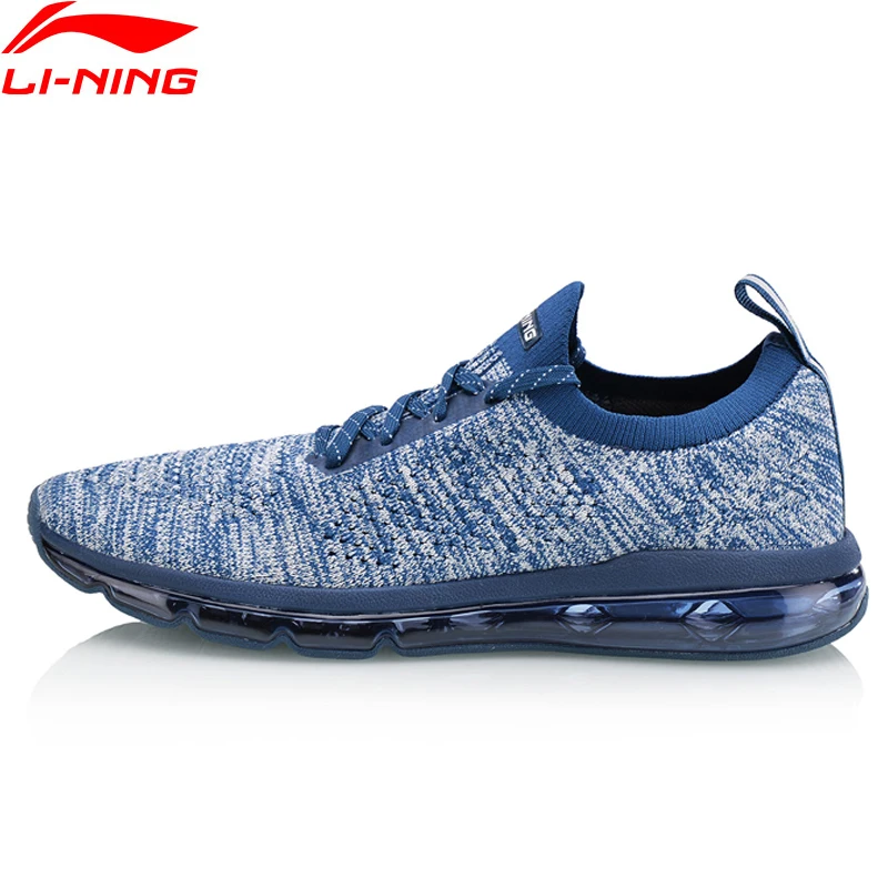 Мужские Прогулочные кроссовки Li-Ning дышащие вязаные удобная спортивная обувь