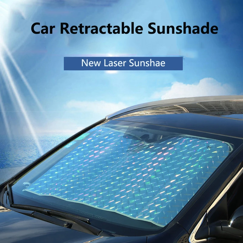 

Автомобильная Лазерная Солнцезащитная пленка козырек на лобовое стекло автомобильный солнцезащитный козырек Защита от УФ-излучения солнц...