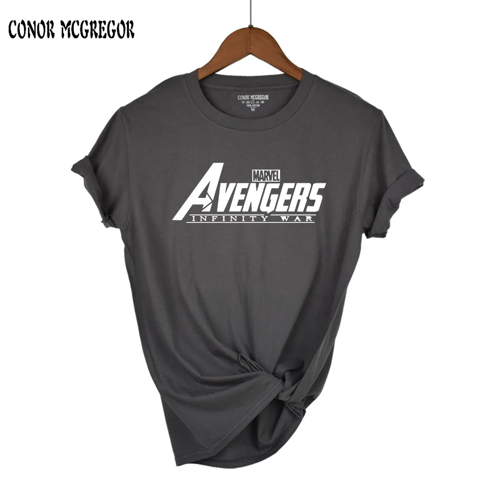 Новая мода 2018 MARVEL Мстители Бесконечность война Футболка женская хлопковая с