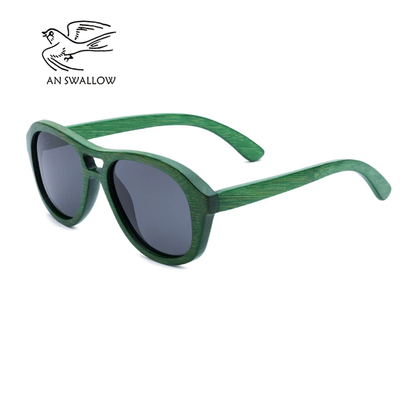AN SWALLOW Real Wood Sunglasses Polarized Wooden Glasses UV400 Bamboo Brand Sun With Case | Аксессуары для одежды