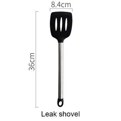 leak shovel Силиконовая лопатка термостойкая ложка для супа антипригарная специальная кухонная лопатка кухонные инструменты - Цвет: leak shovel