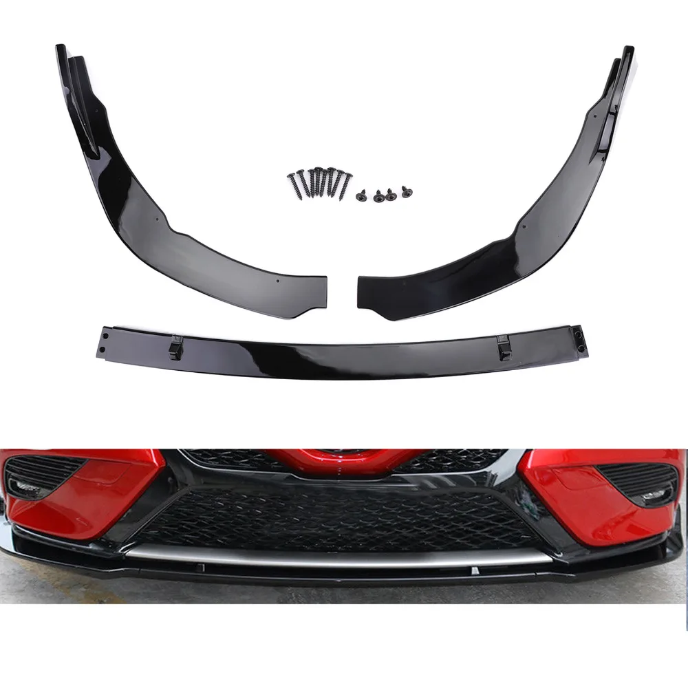 Areyourshop автомобиля Черный ABS передний бампер губы Накладка для Toyota Camry SE/XSE 3 шт. Авто интимные аксессуары Чехлы мангала
