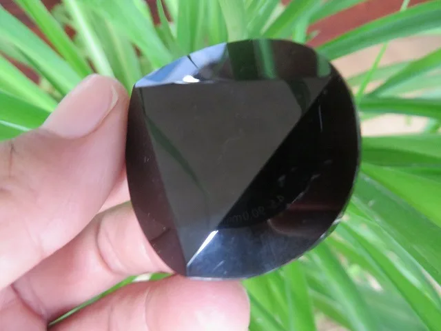 Редкие природа черный обсидиан кристалл драгоценный камень звезды Давида