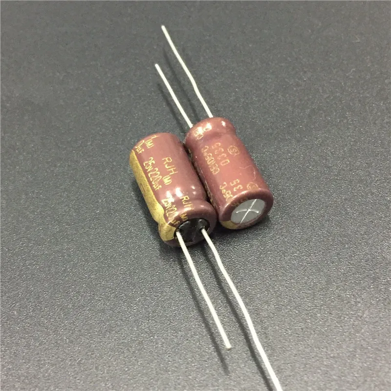 100 шт. 220 мкФ 25 в ELNA RJH серии 8x16 мм сверхнизкое сопротивление 25V220uF аудио конденсатор
