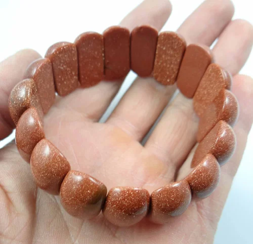 Природный Золотой песок камень браслет энергии браслеты простирания цепочка с