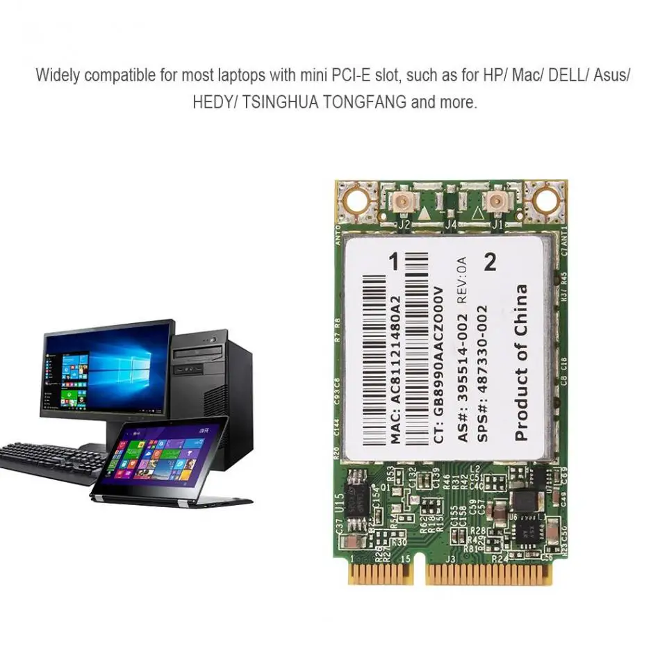 YOUTHINK профессиональная 2,4G+ 5G Двухдиапазонная мини PCI-E wifi Беспроводная карта для hp/MAC/DELL/acer сетевые карты