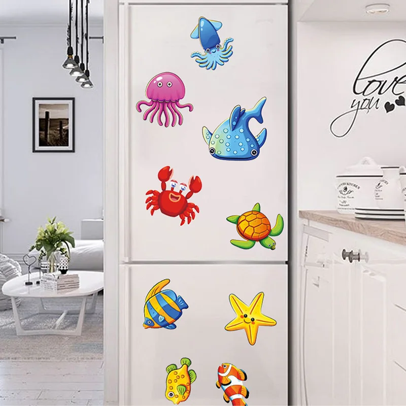 itnex 1020pcs bath sticker nemo fish sea cartoon wall sticker for shower children kids baby bath bathtub tile bathroom sticker free global shipping