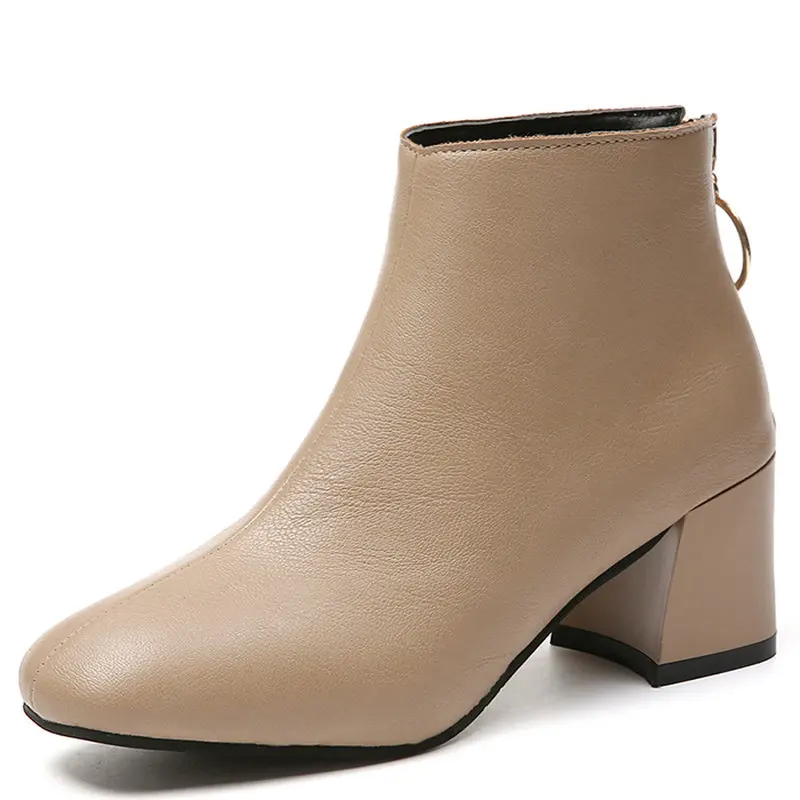 Size35 40 2018 Новые Модные ботильоны Для женщин сапоги Осенняя обувь на молнии женские
