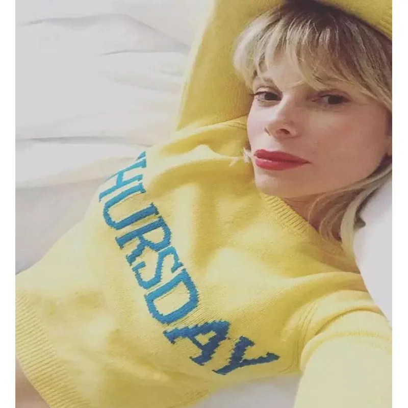 Rainbow Sweater Women Chic Knitting Jumper Monday Tuesday Wednesday Thursday Friday Saturday Sunday Week LY016 | Женская одежда