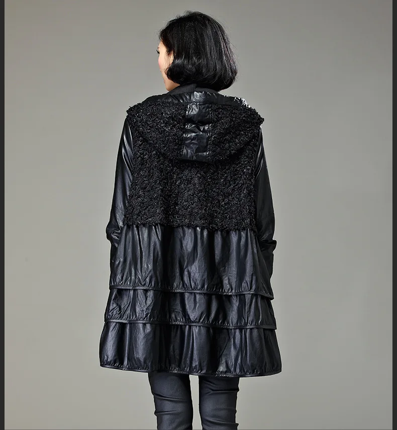 2016 Осень Зима Женский трапециевидный Тренч модные женские туфли PU Одежда с