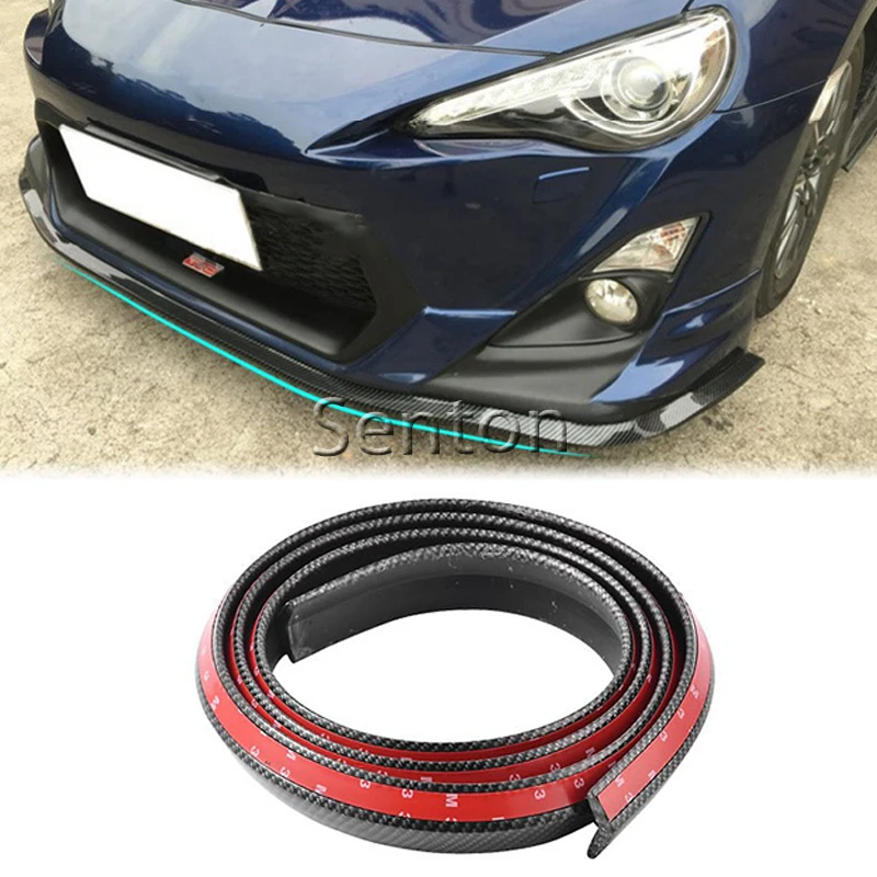 

Car Carbon Fiber Front lip 2.5M For Volkswagen VW Polo Passat B5 B6 CC Golf 4 5 6 7 Touran T5 Tiguan Bora Scirocco Accessories