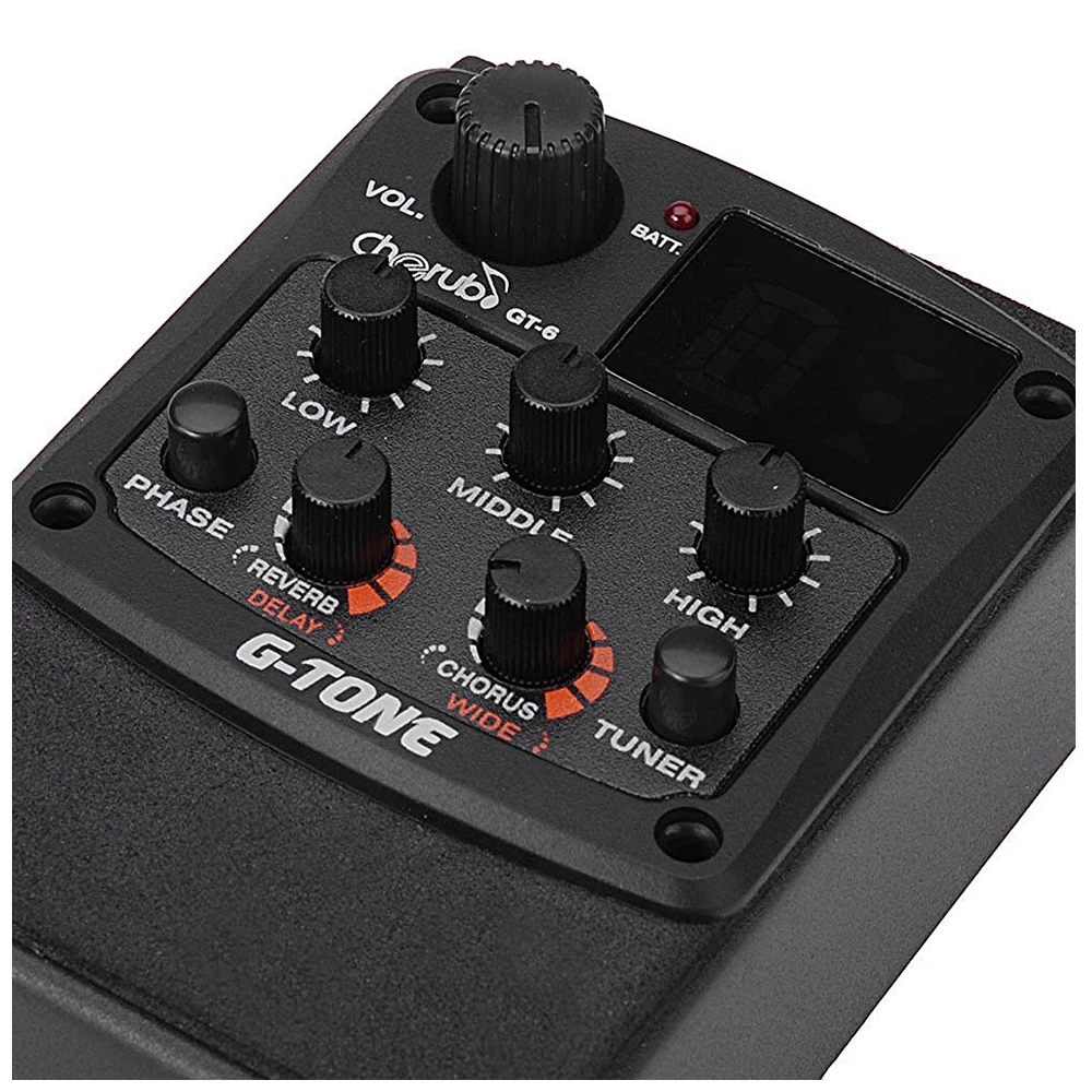 Cherub g-тон GT-6 Акустическая гитара Preamp пьезо пикап 3-полосный эквалайзер Эквалайзер