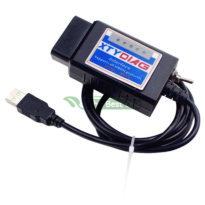 Новейший 25K80 ELM327 USB интерфейс с переключателем OBD 2 V1.5 ELM 327 для HS& MS CAN OBDII автомобильный диагностический инструмент