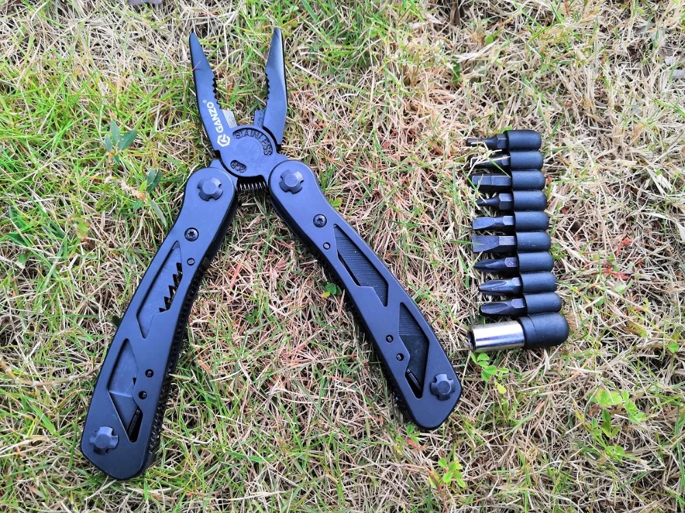 Ganzo G104 отвертка Биты мульти Складные плоскогубцы из нержавеющей стали многофункциональные складные плоскогубцы Карманный Кемпинг ручной инструмент