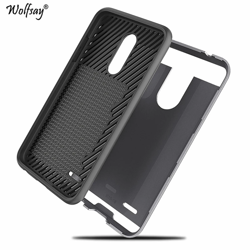 sFor Funda LG K10 2018 Case Card Holder Cover Durable Brushed Armor Phone For Coque 5.3 inch | Мобильные телефоны и