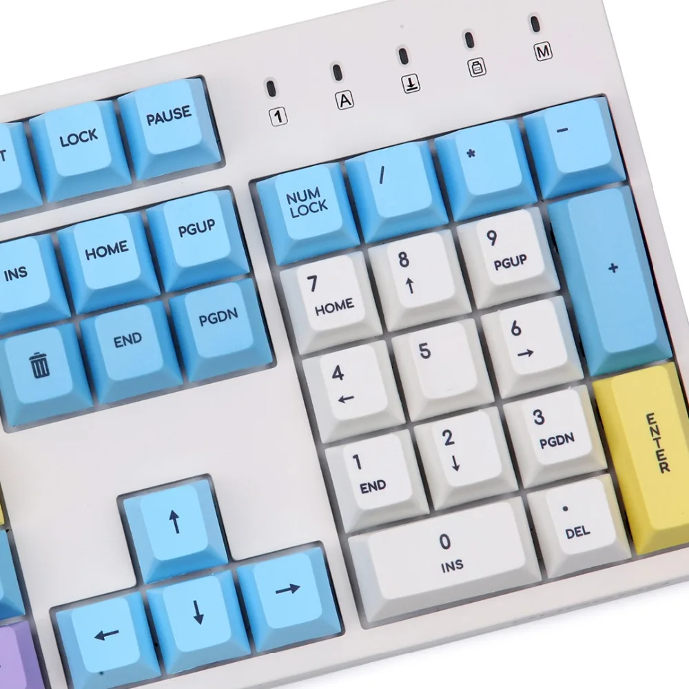 Мел рукав keycap124 клавиши pbt cherry mx механическая клавиатура keycaps краситель subbed