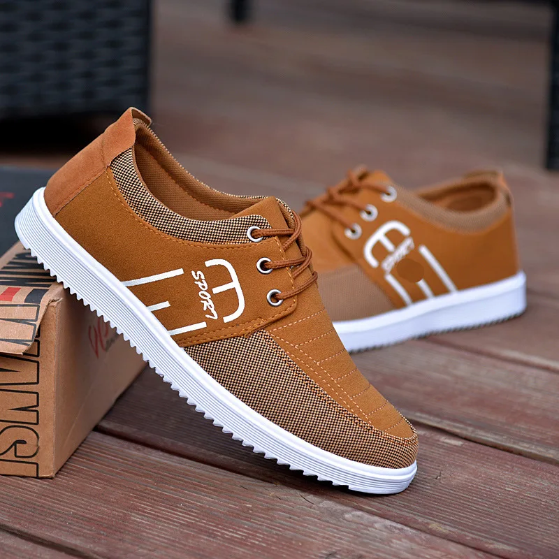 2018 spring and summer new men's breathable casual shoes non-slip canvas running Korean version of the wild sports | Спорт и