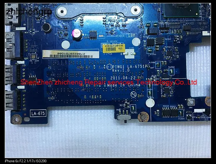 Для lenovo Ideapad G470 материнская плата PIWG1 LA-6751P HM65 DDR3 HM6370M 1G Дискретная графическая |