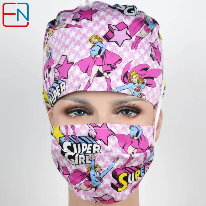 Cap and mask Новинка 180313 бренд hennar унисекс хирургические шапки manwei - Цвет: Cap and mask