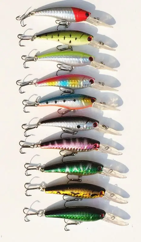 10pc/lot Top Quality Fishing Lures 9cm 8g Hard Artificial Bait Grass Carp Sweater Silver Minnow Lure | Спорт и развлечения