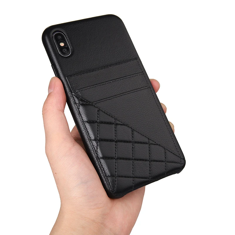 Задняя крышка из натуральной кожи для Apple iPhone X XS Max полная защита бизнес кошелек
