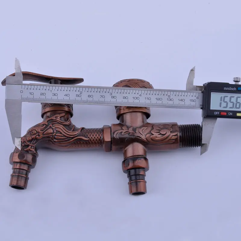 SPRING SUMMER Long garden double use Bibcock faucet tap crane Antique Finish Wall Mount Washing Machine Water Faucet Taps