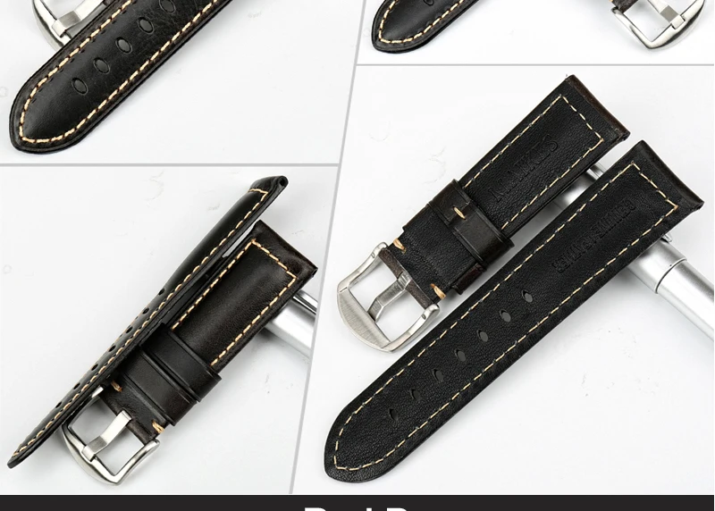 MAIKES качественный винтажный масляный воск кожаный ремешок для часов аксессуары для часов Ремешок для часов браслет 20 мм 22 мм 24 мм 26 мм для IWC Breitling