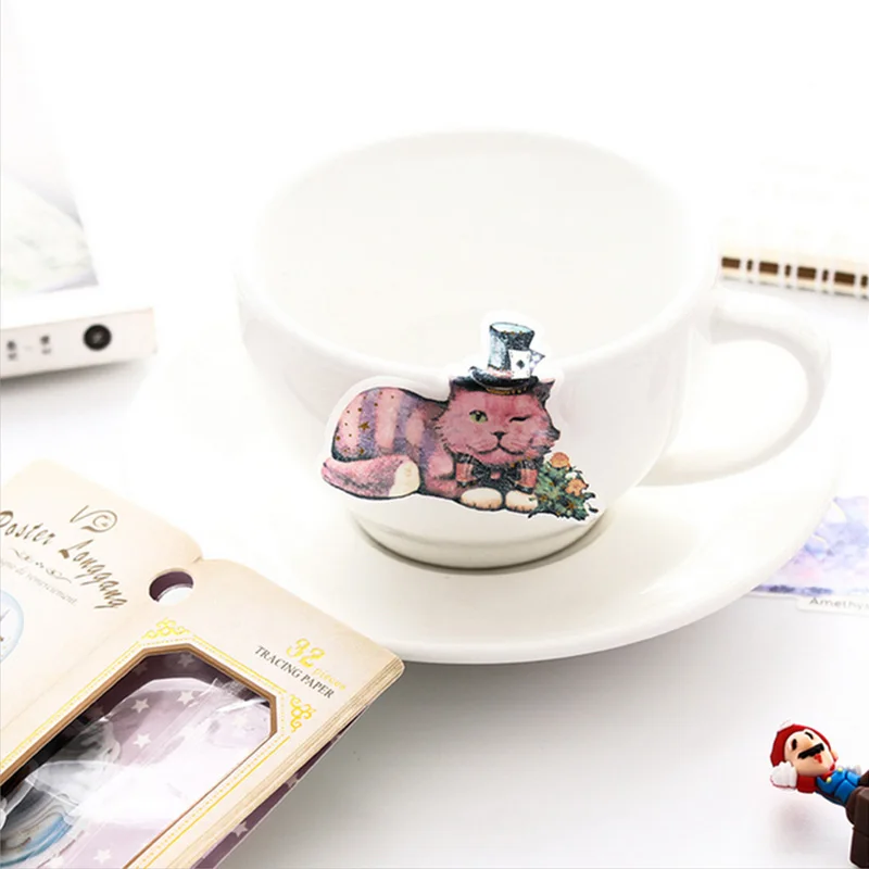 

32 Pcs/box Creative vintage sticker DIY diary album decoration stickers scrapbooking planner label Scrapbook stickers