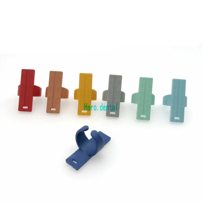 7 шт. стоматологических корневого канала иглы Палец правитель Эндо мера масштаб