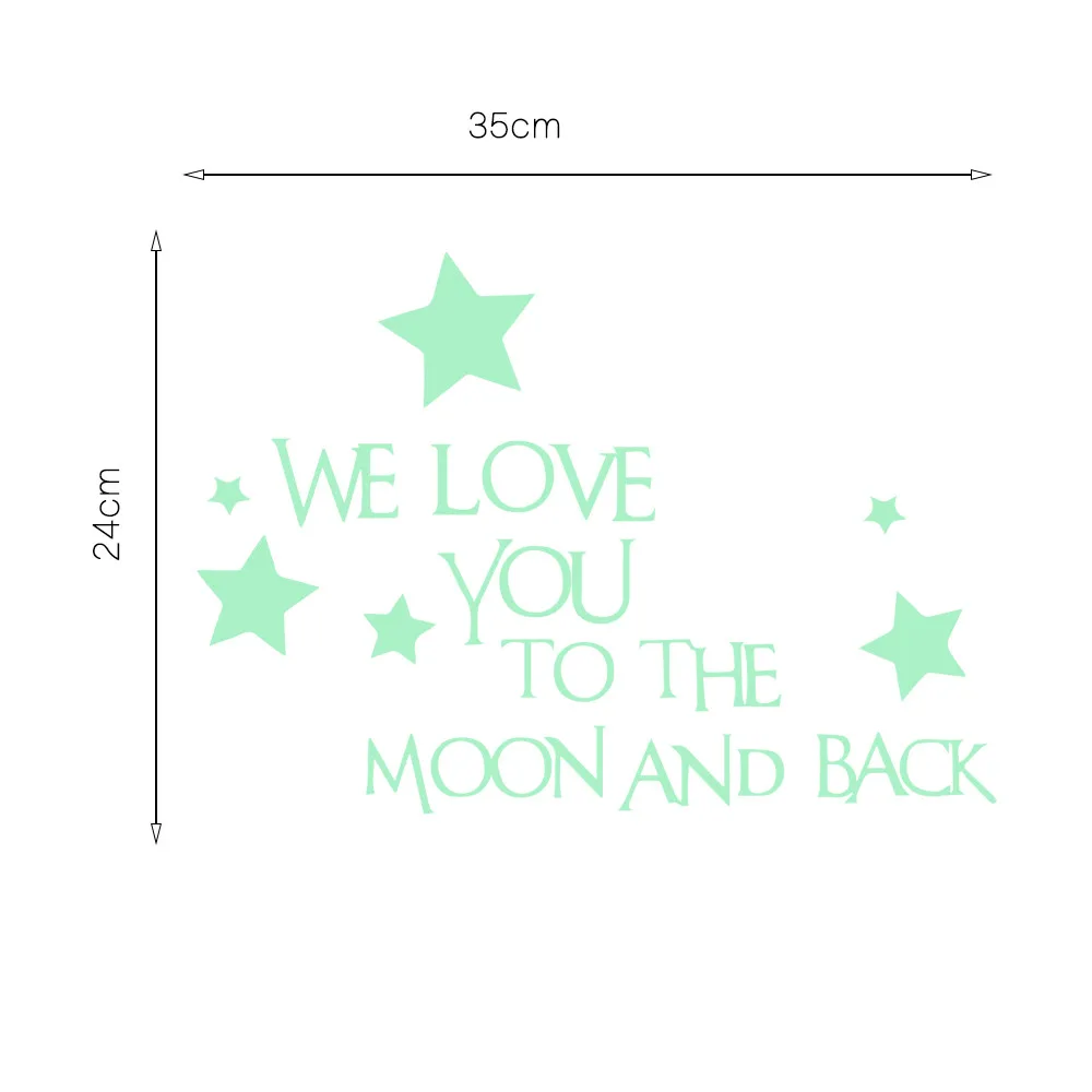 Фотофон Funlife Я люблю тебя до Луны и назад буквенная цитата наклейка на стену